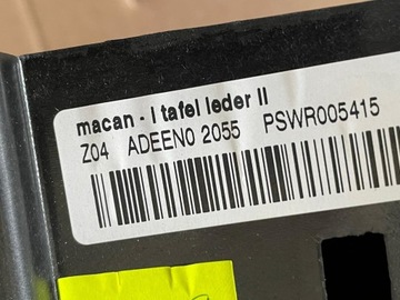 KONZOLA DESKA ULOŽENÍ PÁSY AIRBAG PORSCHE MACAN