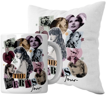 KUBEK PODUSZKA TAYLOR SWIFT PREZENT KONCERT DO KAWY the Eras Tour ZESTAW