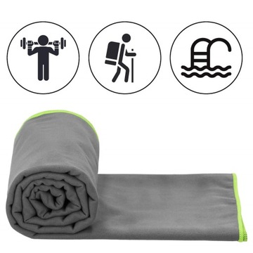 БЫСТРОСУХОЕ ПЛЯЖНОЕ ПОЛОТЕНЦЕ ИЗ МИКРОФИБРЫ 90х180см СПОРТИВНОЕ БОЛЬШОЕ