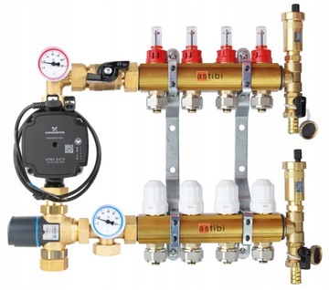 РАСПРЕДЕЛИТЕЛЬ 5 ДЛЯ НАПОЛЬНОГО БЛОКА КОМПЛЕКТ AFRISO GRUNDFOS