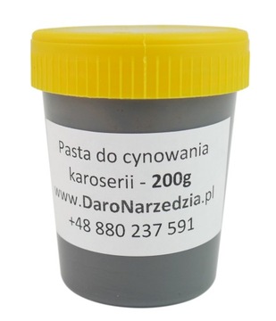 Pasta do Cyny CYNOWANIE karoserii 200g cyna do naprawy karoserii + Pędzel