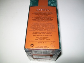 Мужская одеколона вода Coty Aspen Edc 118 мл. Продукт - оригинал