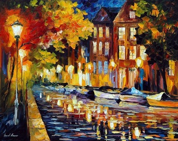 AMSTERDAM 100/80 olej Leonid Afremov
