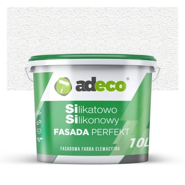 Farba Elewacyjna SILIKAT SILIKON fasadowa RAL9010 BIAŁY ALPEJSKI 10l