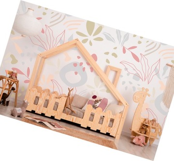 ŁÓŻKO DZIECIĘCE DOMEK Z BARIERKĄ == SKANDYNAWSKIE