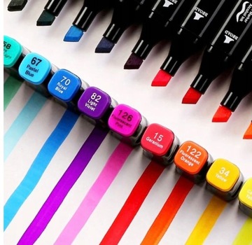 АЛКОГОЛЬНЫЕ МАРКЕРЫ НАБОР 80 ШТ. ДВУХСТОРОННЯЯ СУМКА