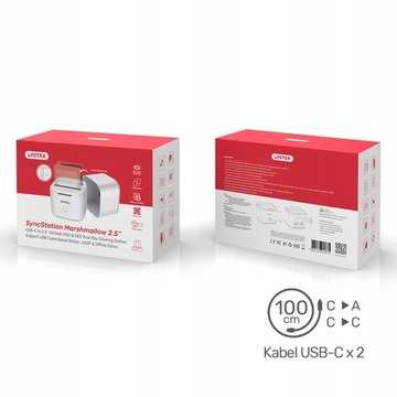 Док-станция: 2 SSD/HDD 2,5 дюйма для USB-C 3.0