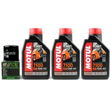 Масло моторное MOTUL 7100 10W40 3 литра + фильтр HF