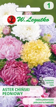 Aster chiński peoniowy mieszanka 1,25 g