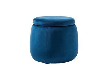 Puf Okrągły Velvet Blue Kids Concept