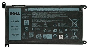 NOWA ORYGINALNA BATERIA DELL WDX0R 42Wh 3C 3CRH3