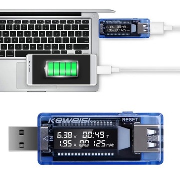 MIERNIK WOLTOMIERZ USB AMPEROMIERZ TESTER NAPIĘCIA