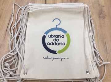 WOREK PLECAK Z TWOIM NADRUKIEM BAWEŁNIANY ECRI