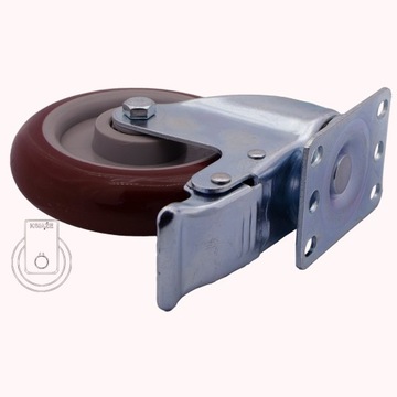 12PPPUB125K2 Диаметр колеса 125, тележка полочная, комплект 4 шт.