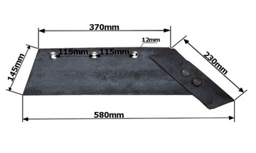 Лезвие с 3 отверстиями и долотом для плуга