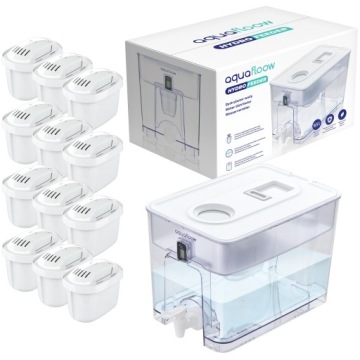 Filtrační konvice AquaFloow XL s dávkovačem vody 9,5 l 12 filtrační vložka