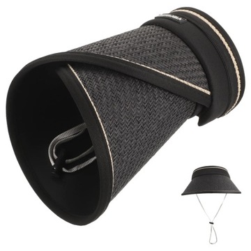 На открытом воздухе складная тканая пляжная шляпа защищает