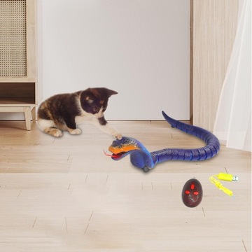 Электрическая имитация змеи, растягивающаяся, синяя