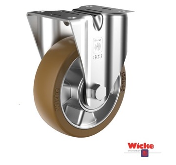 KOŁO NIEOBROTOWE STAŁE 125 mm poliuretan max 300 kg WICKE