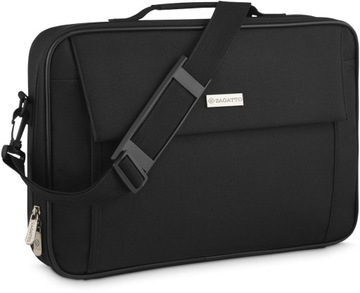 Torba na laptopa 17,3 etui teczka na ramie czarna elegancka torba