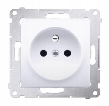 SIMON 54 GNIAZDO POJEDYŃCZE Z UZIEMIENIEM DGZ1Z.01/11 BIAŁY