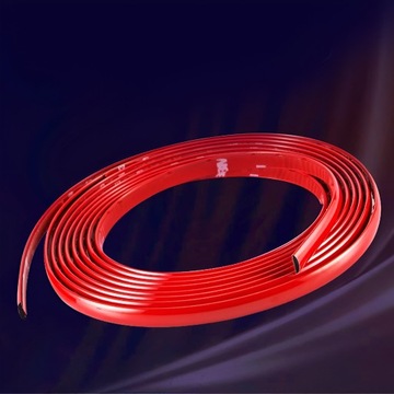 LISTWA OZDOBNA NAKLEJANA PASEK CZERWONA NA ZDERZAK SAMOCHODU TUNING 3M