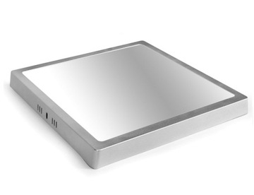 НАВЕРХНОСТНАЯ СВЕТОДИОДНАЯ ПАНЕЛЬ 24ВТ КВАДРАТНАЯ СЕРЕБРЯНАЯ