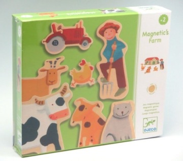 Djeco - деревянные магниты Скотный двор