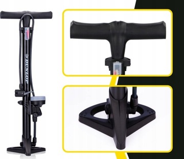 POMPKA ROWEROWA Samochodowa z MANOMETREM Podłogowa Warsztatowa DUNLOP