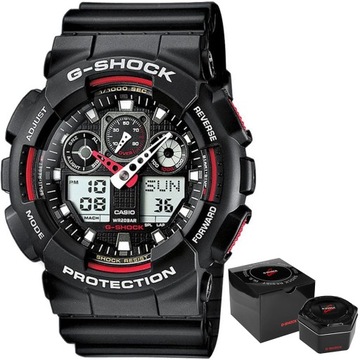 Мужские часы CASIO G-SHOCK GA-100-1A4ER + КОРОБКА