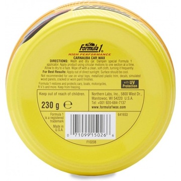 FORMULA CARNAUBA WAX ПАСТА ТВЕРДЫЙ ВОСК ГУБКА 230г