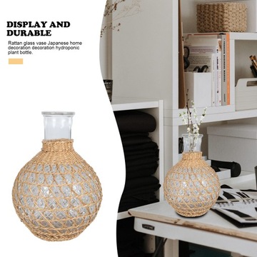 Ваза из прозрачной стеклянной бутылки, винтажный цветочный горшок