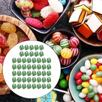 50 szt. pudełek na cukierki na przyjęcie, wzór piłki nożnej, przenośne, puste, zielone