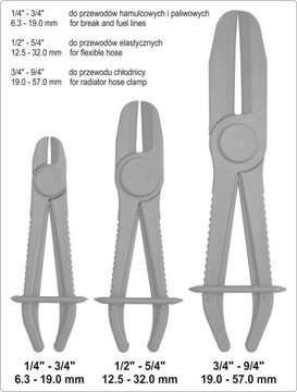 НАБОР ЗАЖИМОВ ДЛЯ ЖИДКОСТНЫХ ТРУБ TOYA 3