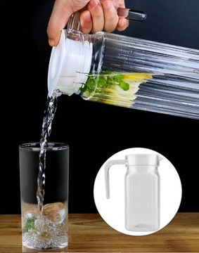 КУВШИН С КРЫШКОЙ ДЛЯ ВОДЫ СОК ЛИМОНАД СТАКАН 1,1л