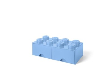 LEGO 40061736 Pojemnik na klocki z szufladami 4x2 błękitny