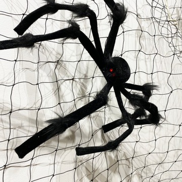 ДЕКОРАТИВНАЯ СЕТКА ПАУТИНКА ХЭЛЛОУИН ОРНАМЕНТЫ ШАРЫ ГИРЛЯНД С ЛЕТУЧЕЙ ПАУКОМ