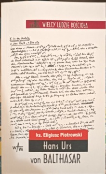 Hans Urs von Balthasar Eligiusz Piotrowski
