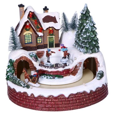 Рождественская деревня светодиодные движущиеся елочные сани
