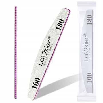 50x Лаковая пилка «лодочка-зебра» 100 180 для ногтей БЕЗОПАСНАЯ УПАКОВКА