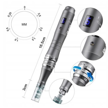 Беспроводная профессиональная микроигольная мезотерапия Dermapen, 20 картриджей