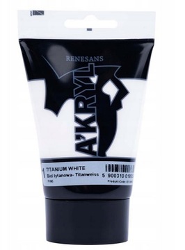 RENESANS A'KRYL Farba akrylowa 100 ml 01-Biel Tytanowa