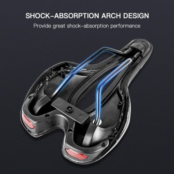 Велосипедное седло с задним фонарем, черное