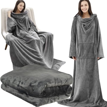Ciepła Bluza Oversize Kocobluza Kocoszlafrok XXXL