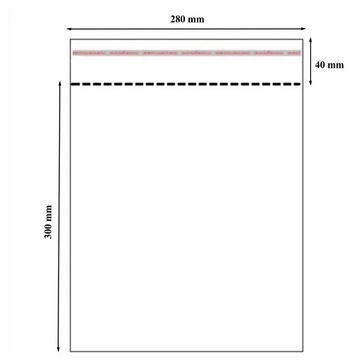 ЦЕЛЛОФАНОВЫЕ ПАКЕТЫ, ЦЕЛЛОФАНОВАЯ ФОЛЬГА BG OPP, ЗАПЕЧАТАННАЯ 28х30, 100 шт.