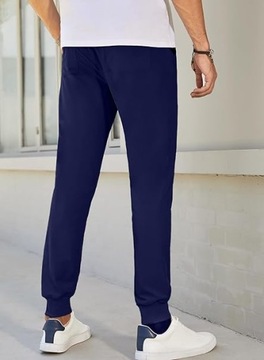 Elegancity Mens Rozciągliwe spodnie Chino z kieszeniami r.XL