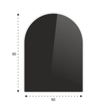 SZYBA HARTOWANA POD PIEC KOMINEK SZKŁO 90x90cm CZ