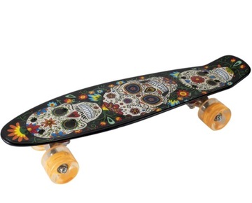 ДЕТСКИЙ СКЕЙБОРД FISZA ABEC-7 СВЕТЯЩИЕСЯ СВЕТОДИОДНЫЕ КОЛЕСА С ТВЕРДЫМ ГРАФИТТИ УЗОРОМ