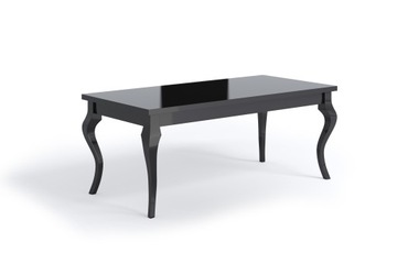 Stół glamour czarny połysk 140/180 modern ludwik