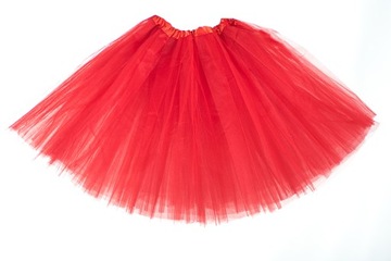 SPÓDNICZKA TUTU TIULOWA CZERWONA 50 CM 146 152 158 164 170 176